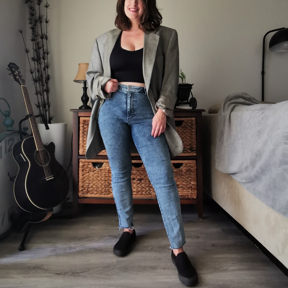 Vintage 'Silk & Wool' Boyfriend Blazer